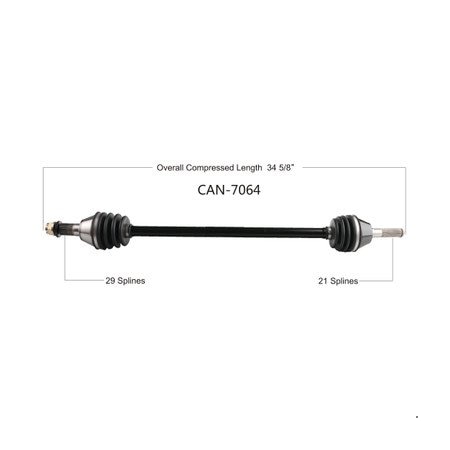 Wide Open OE Replacement CV Axle for CAN AM FRONT LEFT X3 XRS TURBO R 18 CAN-7064